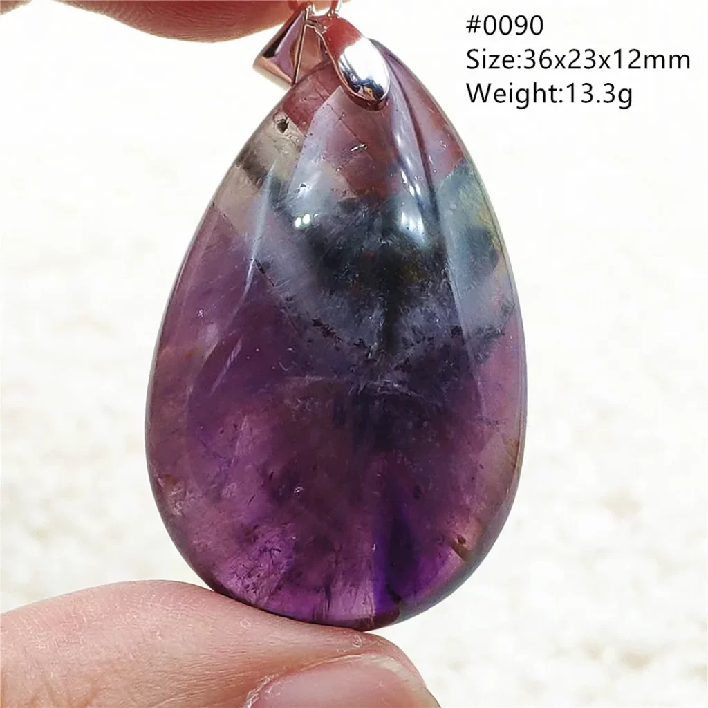 Auralite 23 Cacoxenite Purple Crystal Pendant