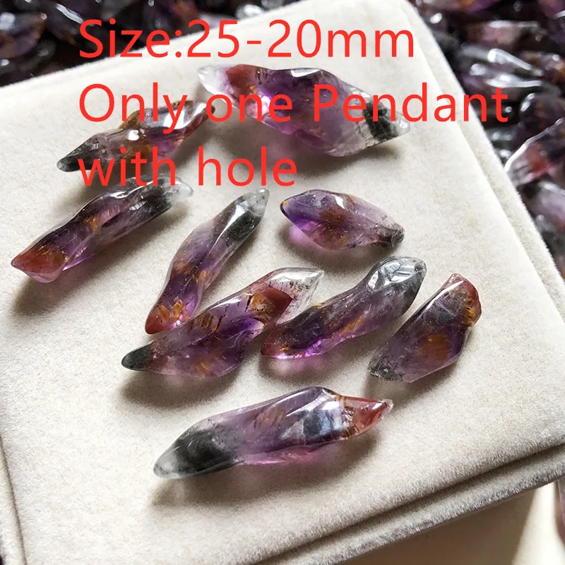 Auralite 23 Cacoxenite Purple Crystal Pendant