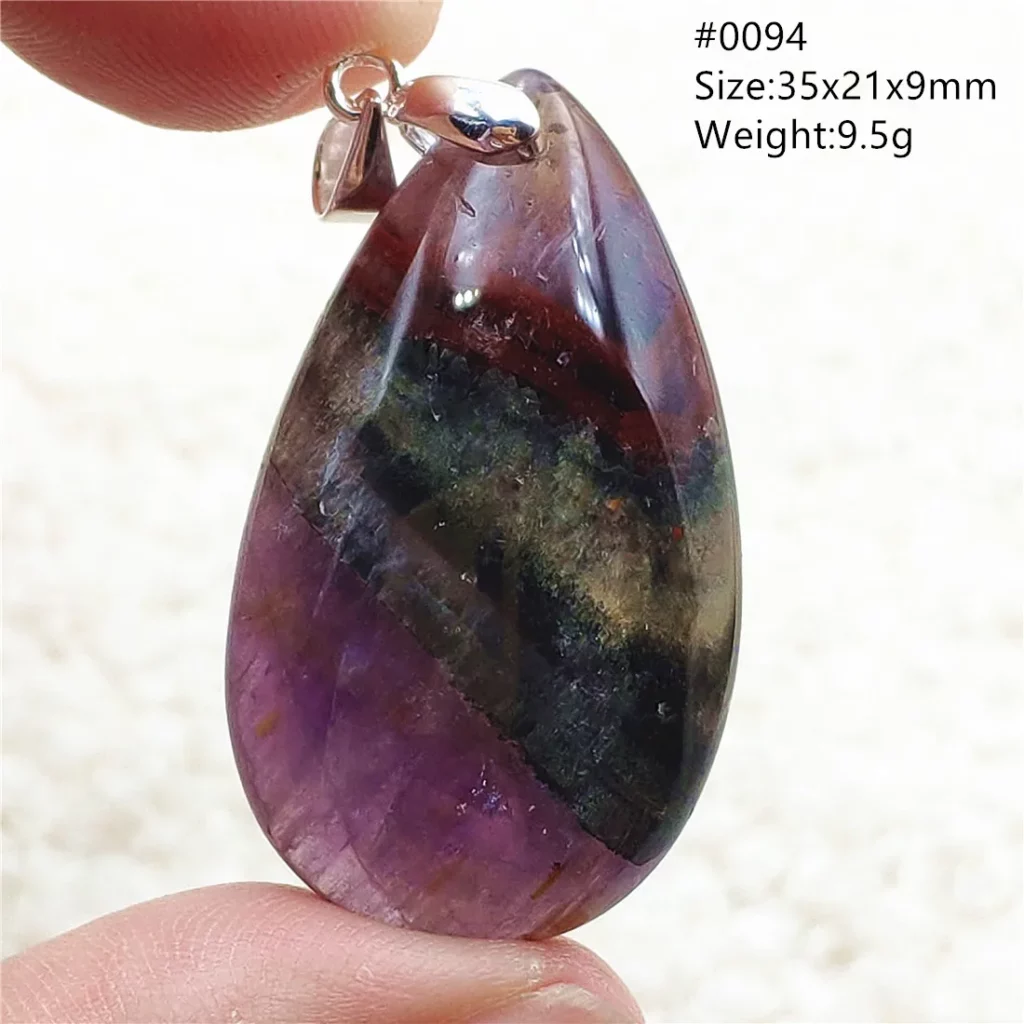 Auralite 23 Cacoxenite Purple Crystal Pendant