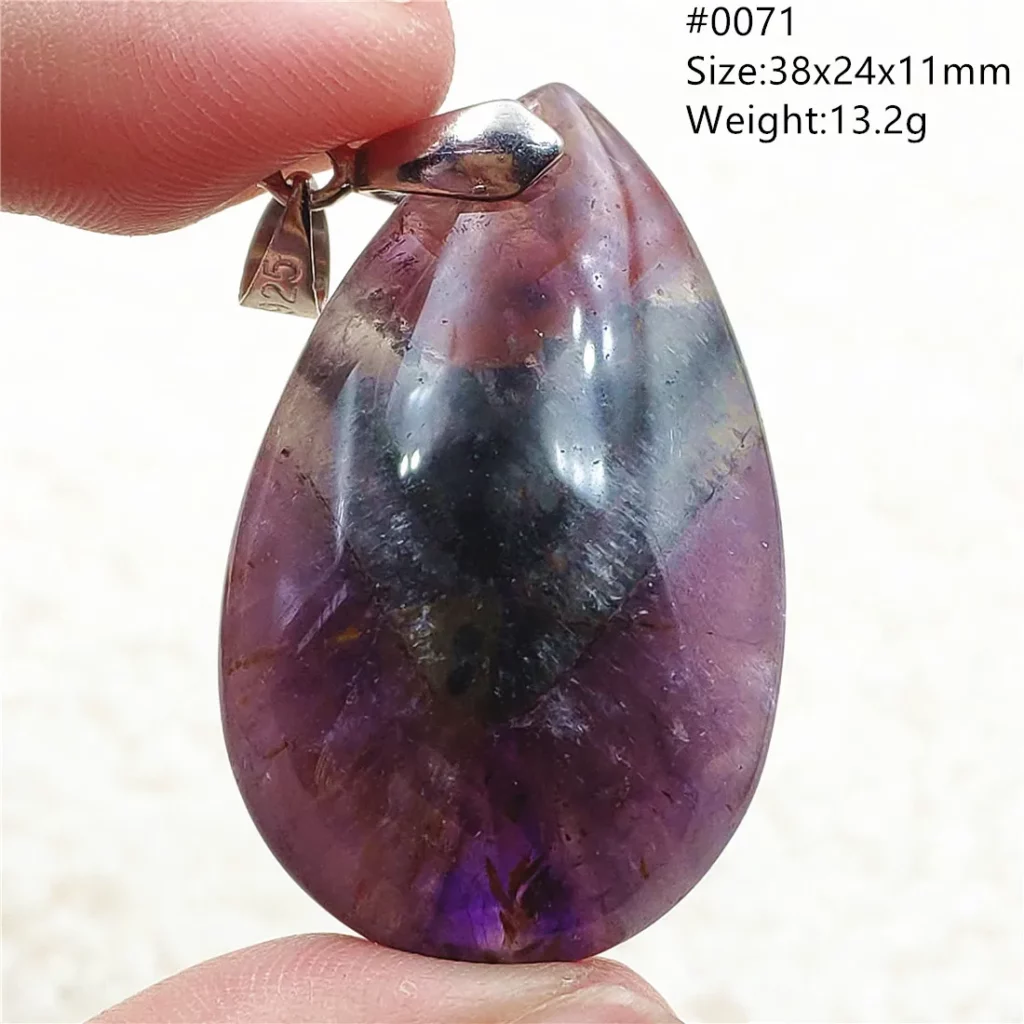 Auralite 23 Cacoxenite Purple Crystal Pendant