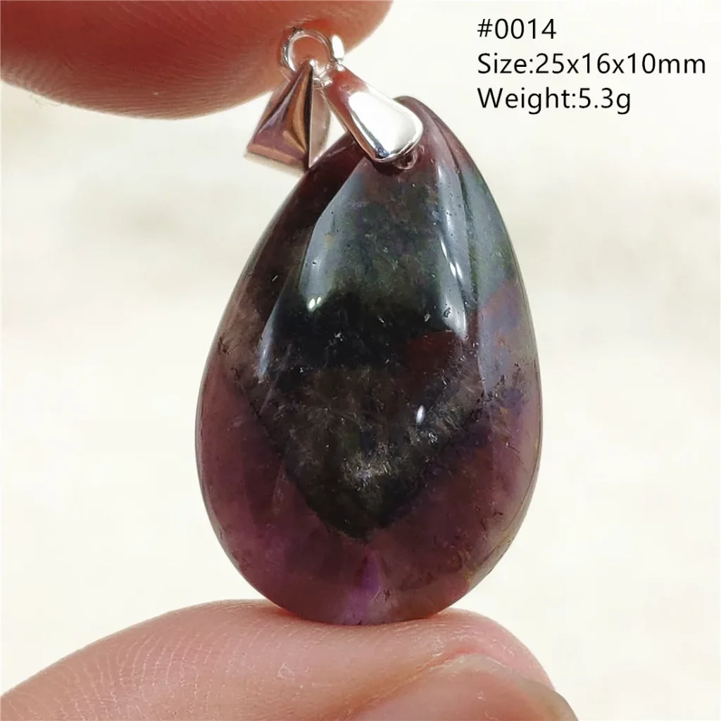 Auralite 23 Cacoxenite Purple Crystal Pendant