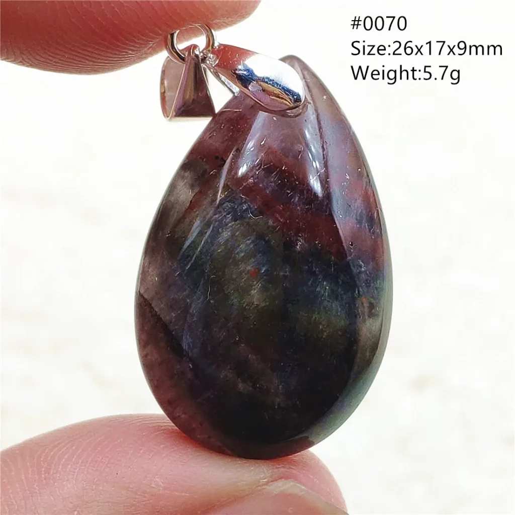 Auralite 23 Cacoxenite Purple Crystal Pendant