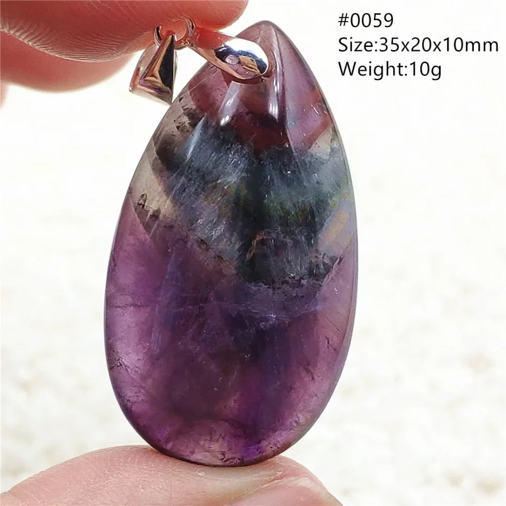 Auralite 23 Cacoxenite Purple Crystal Pendant