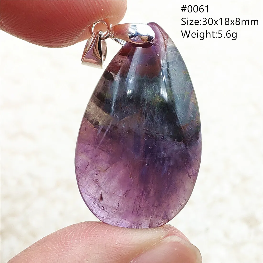 Auralite 23 Cacoxenite Purple Crystal Pendant - Image 12