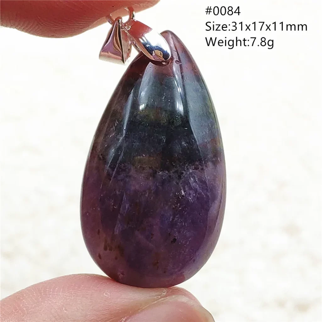Auralite 23 Cacoxenite Purple Crystal Pendant