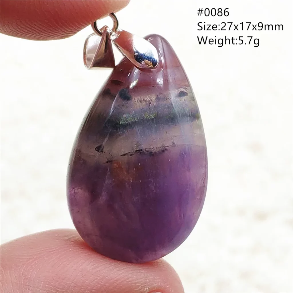 Auralite 23 Cacoxenite Purple Crystal Pendant
