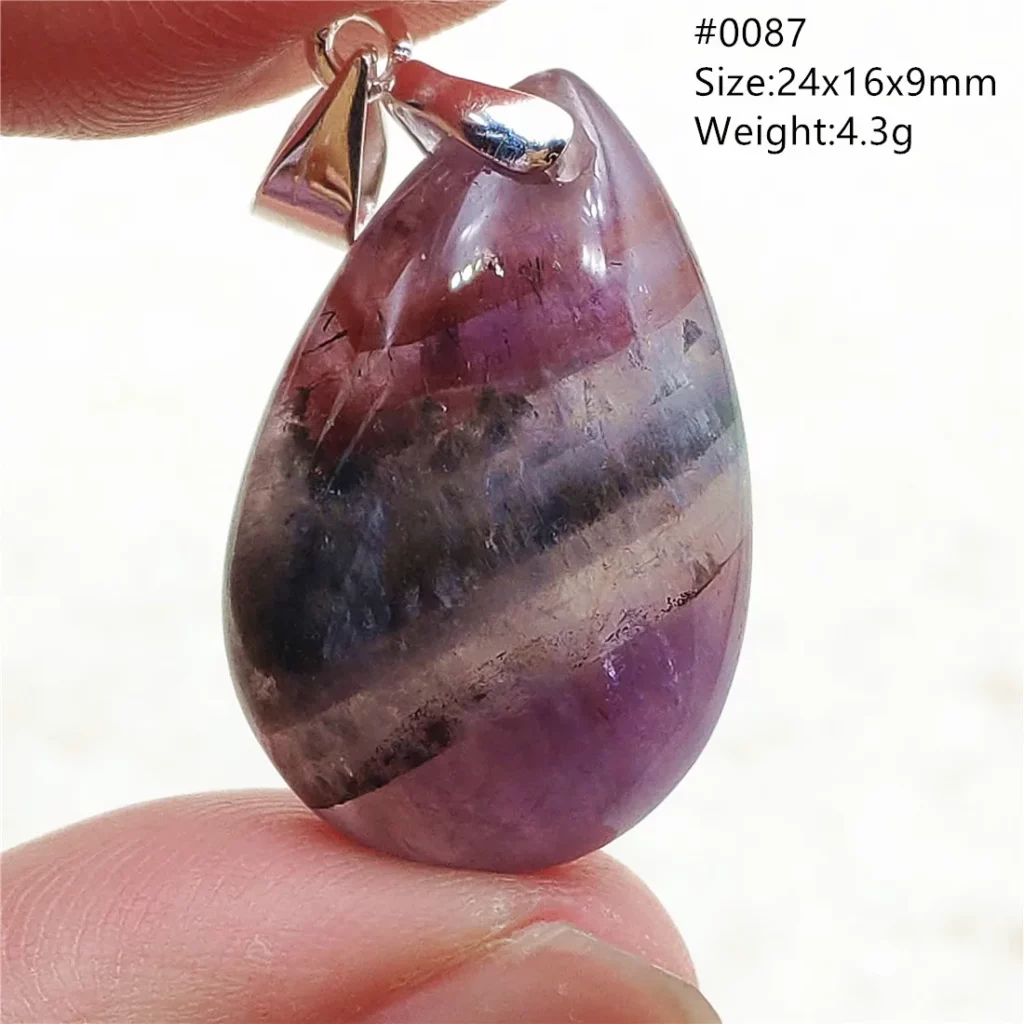 Auralite 23 Cacoxenite Purple Crystal Pendant