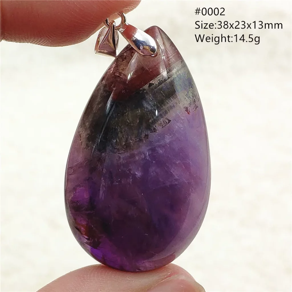Auralite 23 Cacoxenite Purple Crystal Pendant