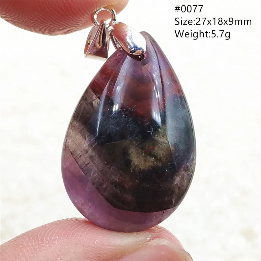 Auralite 23 Cacoxenite Purple Crystal Pendant