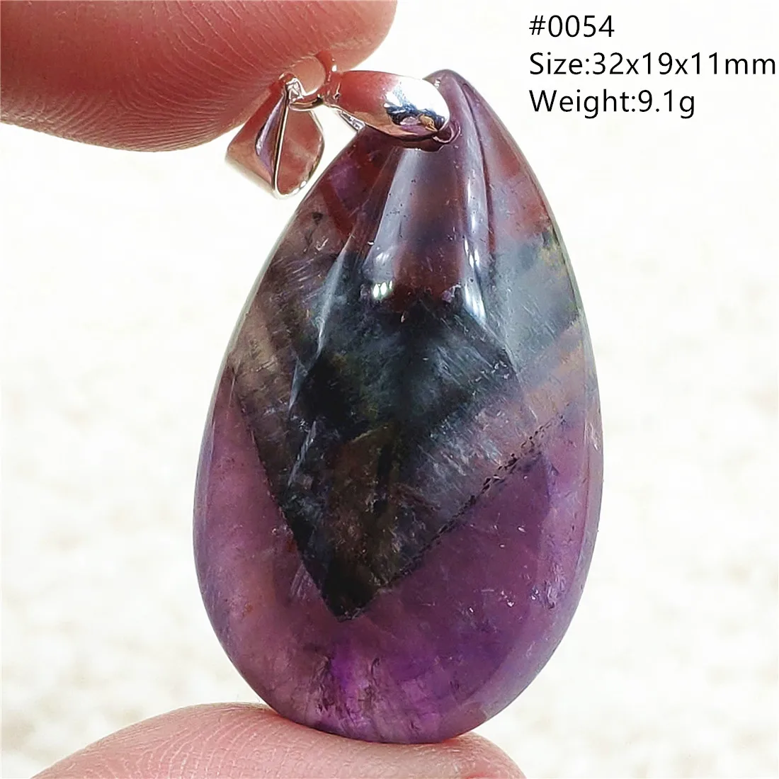 Auralite 23 Cacoxenite Purple Crystal Pendant - Image 1