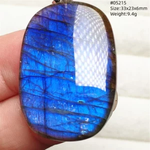 Rainbow Flash Purple Labradorite Pendant Necklace - Image 17