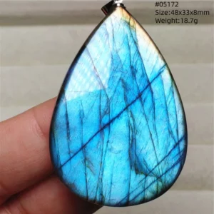 Rainbow Flash Purple Labradorite Pendant Necklace - Image 38