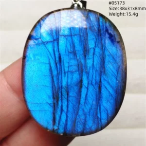 Rainbow Flash Purple Labradorite Pendant Necklace - Image 35