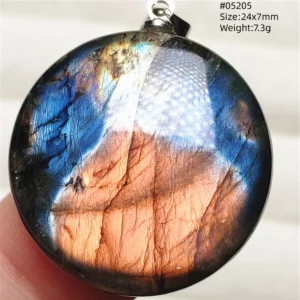 Rainbow Flash Purple Labradorite Pendant Necklace - Image 52