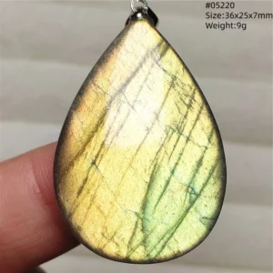 Rainbow Flash Purple Labradorite Pendant Necklace - Image 22