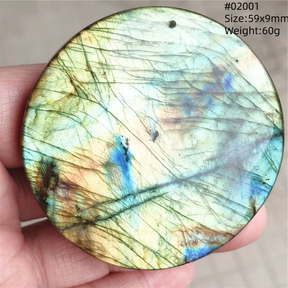 Rainbow Flash Purple Labradorite Pendant Necklace