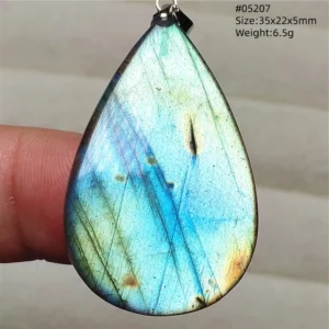 Rainbow Flash Purple Labradorite Pendant Necklace - Image 42