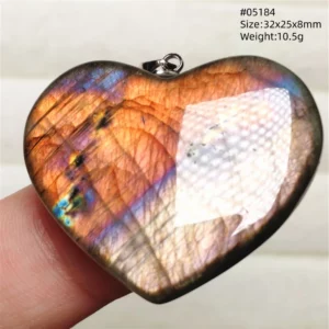 Rainbow Flash Purple Labradorite Pendant Necklace - Image 62