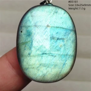 Rainbow Flash Purple Labradorite Pendant Necklace - Image 27