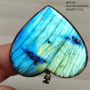 Rainbow Flash Purple Labradorite Pendant Necklace - Image 28