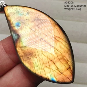Rainbow Flash Purple Labradorite Pendant Necklace - Image 43