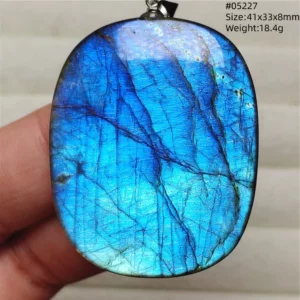Rainbow Flash Purple Labradorite Pendant Necklace - Image 13