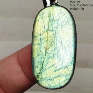 Rainbow Flash Purple Labradorite Pendant Necklace - Image 63