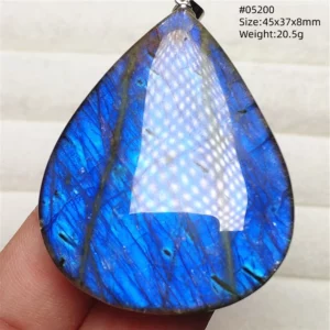 Rainbow Flash Purple Labradorite Pendant Necklace - Image 51