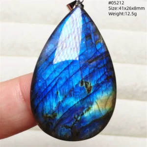 Rainbow Flash Purple Labradorite Pendant Necklace - Image 47