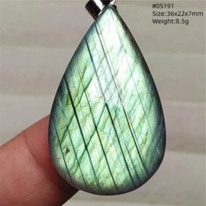 Rainbow Flash Purple Labradorite Pendant Necklace - Image 58