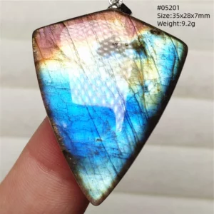 Rainbow Flash Purple Labradorite Pendant Necklace - Image 48