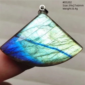 Rainbow Flash Purple Labradorite Pendant Necklace - Image 49