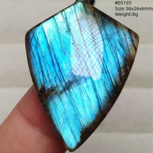 Rainbow Flash Purple Labradorite Pendant Necklace - Image 56