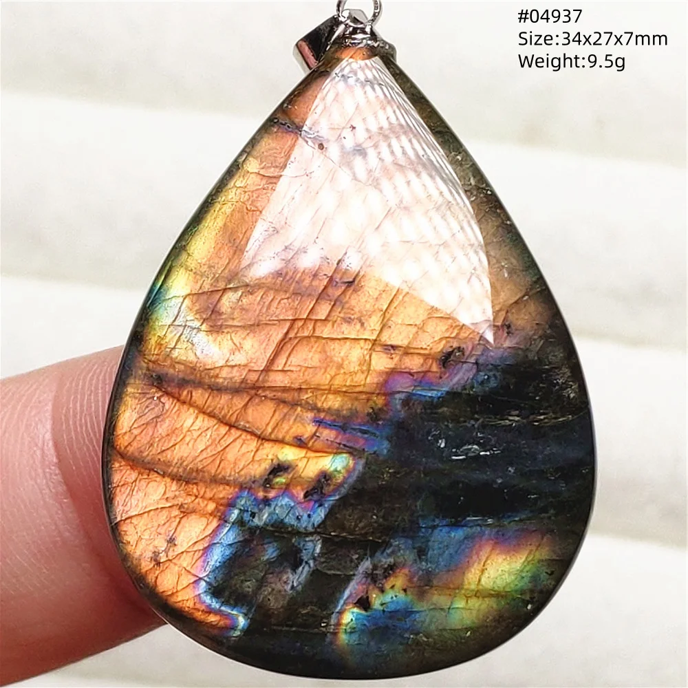 Rare Purple & Blue Labradorite Pendant, Women & Men