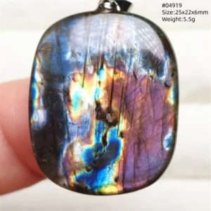 Rare Purple & Blue Labradorite Pendant, Women & Men - Image 3