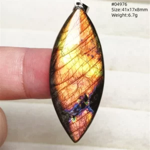 Rare Purple & Blue Labradorite Pendant, Women & Men - Image 30