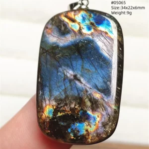 Purple Labradorite Pendant, Rare Natural Stone Necklace - Image 28