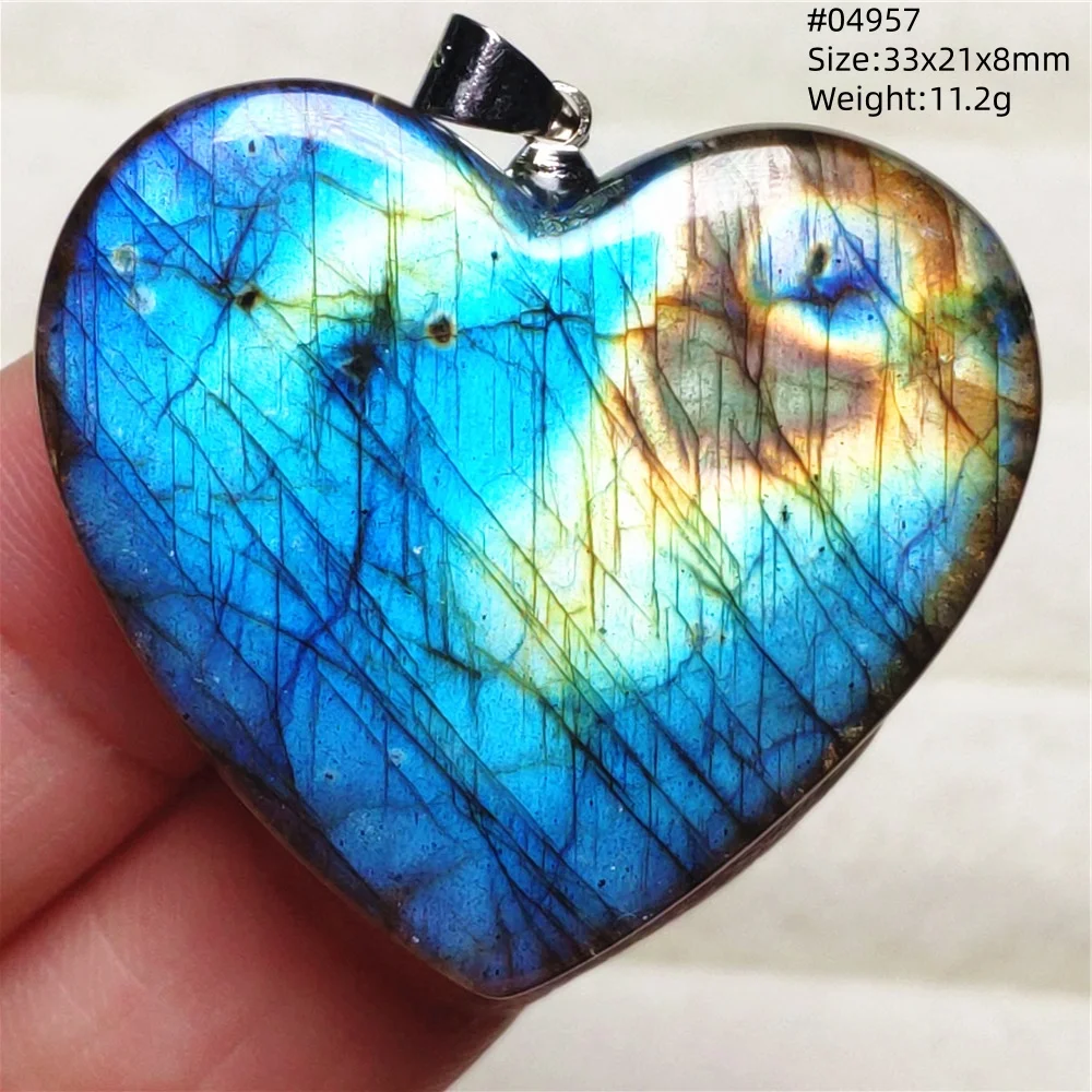 Purple Labradorite Pendant, Rare Natural Stone Necklace