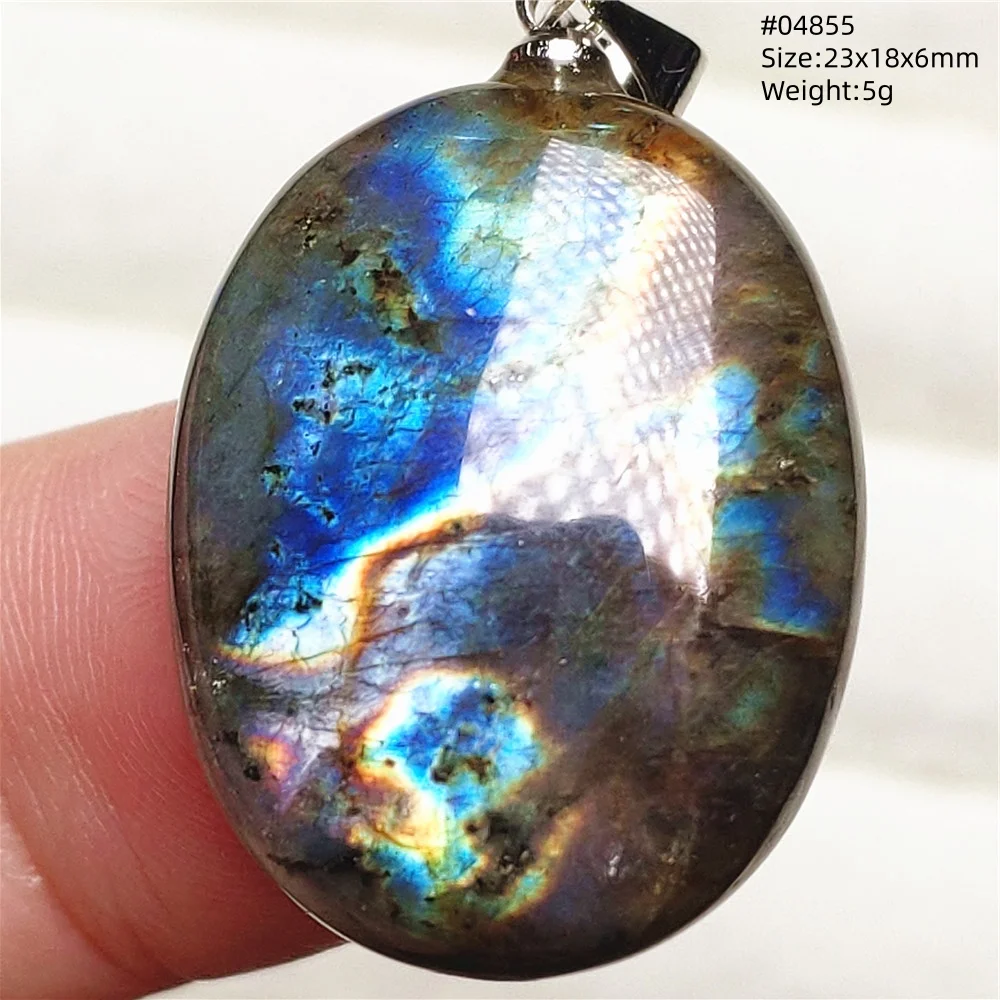 Purple Labradorite Pendant, Rare Natural Stone Necklace