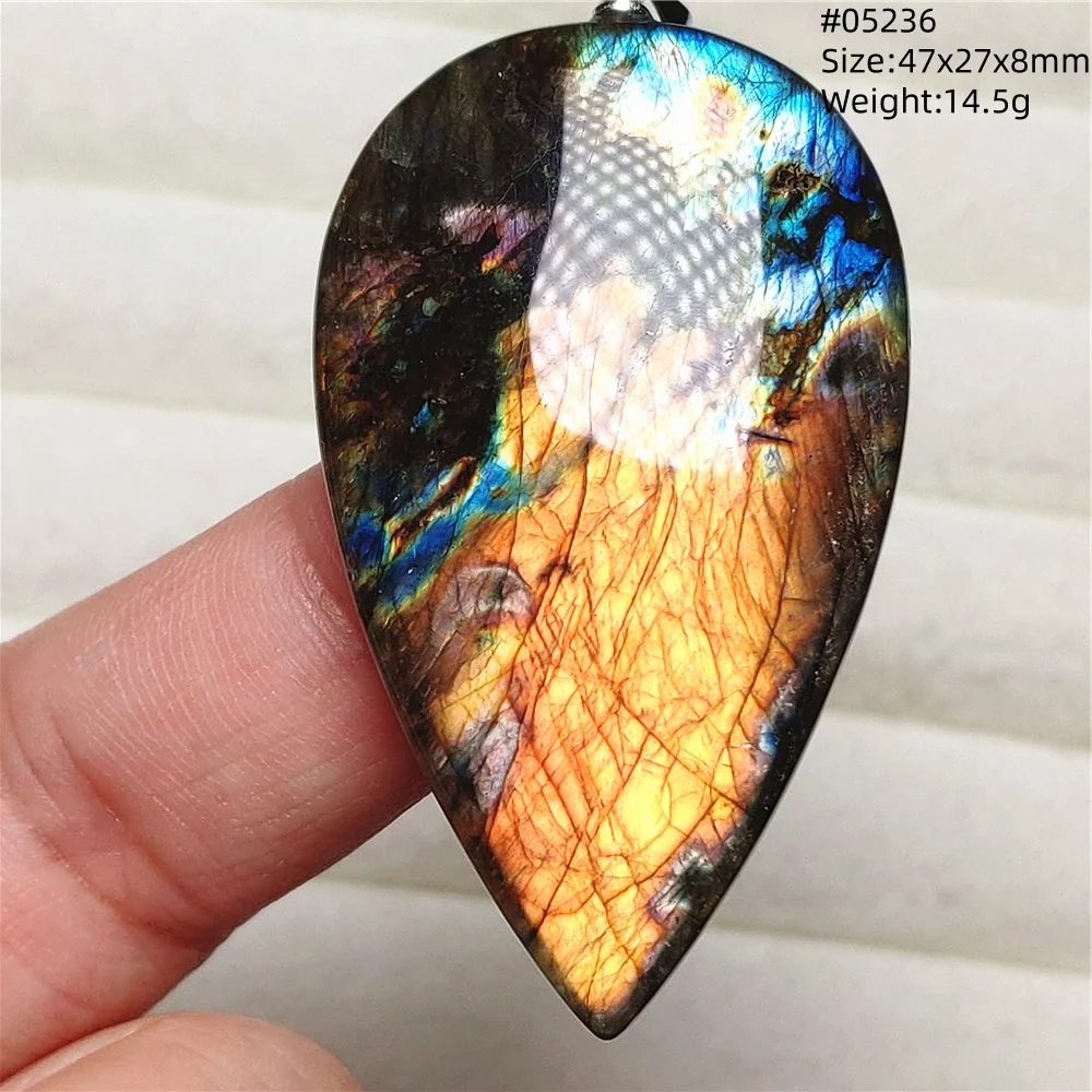 Purple Labradorite Pendant, Rare Natural Stone Necklace