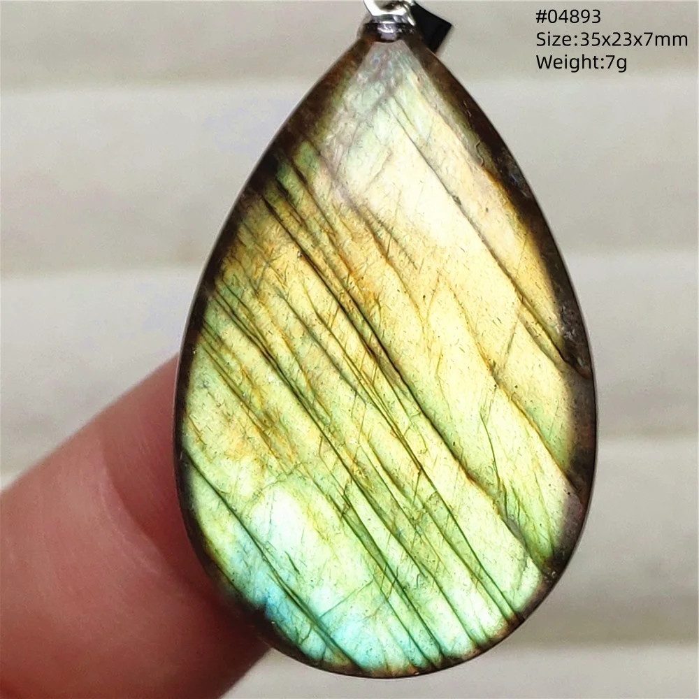 Purple Labradorite Pendant, Rare Natural Stone Necklace