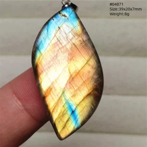 Purple Labradorite Pendant, Rare Natural Stone Necklace - Image 45