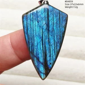 Purple Labradorite Pendant, Rare Natural Stone Necklace - Image 39