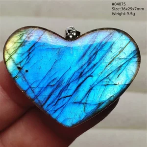 Purple Labradorite Pendant, Rare Natural Stone Necklace - Image 47
