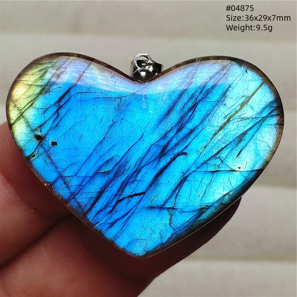 Purple Labradorite Pendant, Rare Natural Stone Necklace