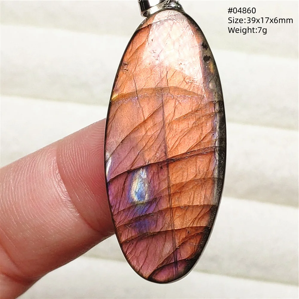 Purple Labradorite Pendant, Rare Natural Stone Necklace