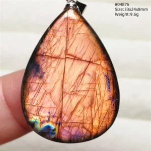 Purple Labradorite Pendant, Rare Natural Stone Necklace - Image 44