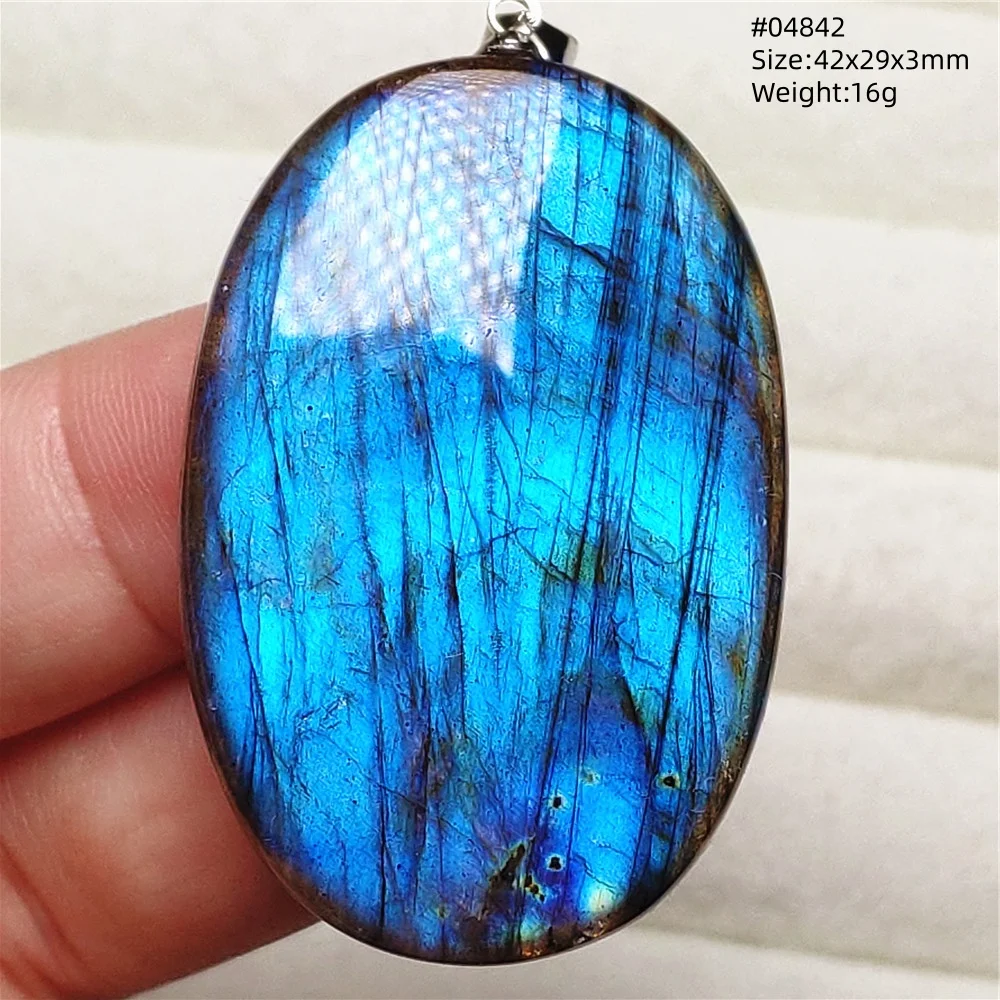 Purple Labradorite Pendant, Rare Natural Stone Necklace