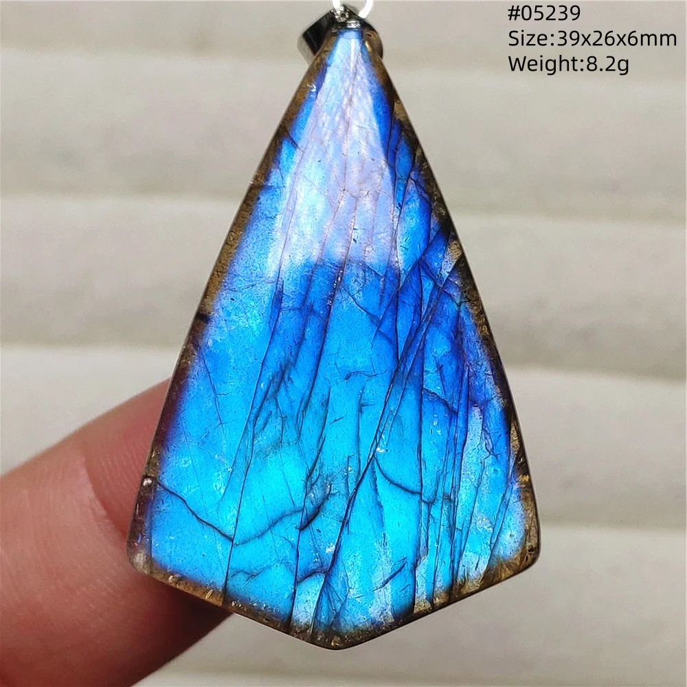 Purple Labradorite Pendant, Rare Natural Stone Necklace