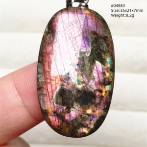 Purple Labradorite Pendant, Rare Natural Stone Necklace - Image 21